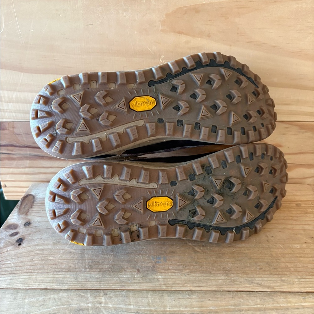Merrell Womens Antora 3 Trail Running Shoe Size 7 Tan Brown Leopard‎ Sneaker EUC - Picture 9 of 14